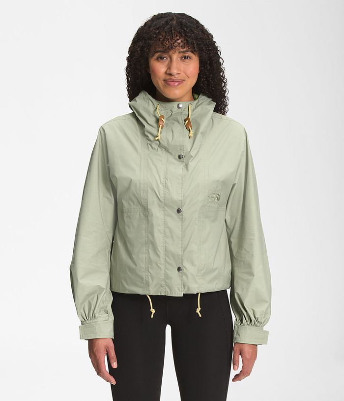 The North Face 78 Top Womens Rain Jacket Green 790364-HRT